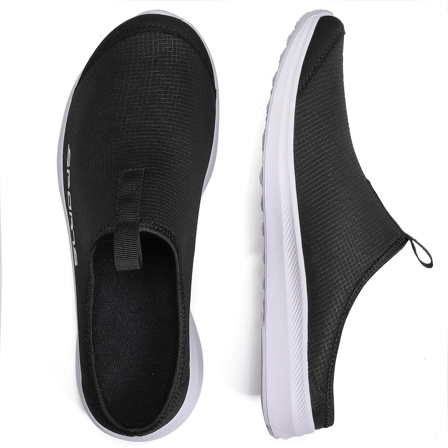 Axcone Mens Slippers with Arch Support Lightweight Comfort Mules Clog Slip-On Walking Loafer House Shoes