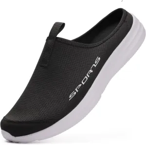 Axcone Mens Slippers with Arch Support Lightweight Comfort Mules Clog Slip-On Walking Loafer House Shoes