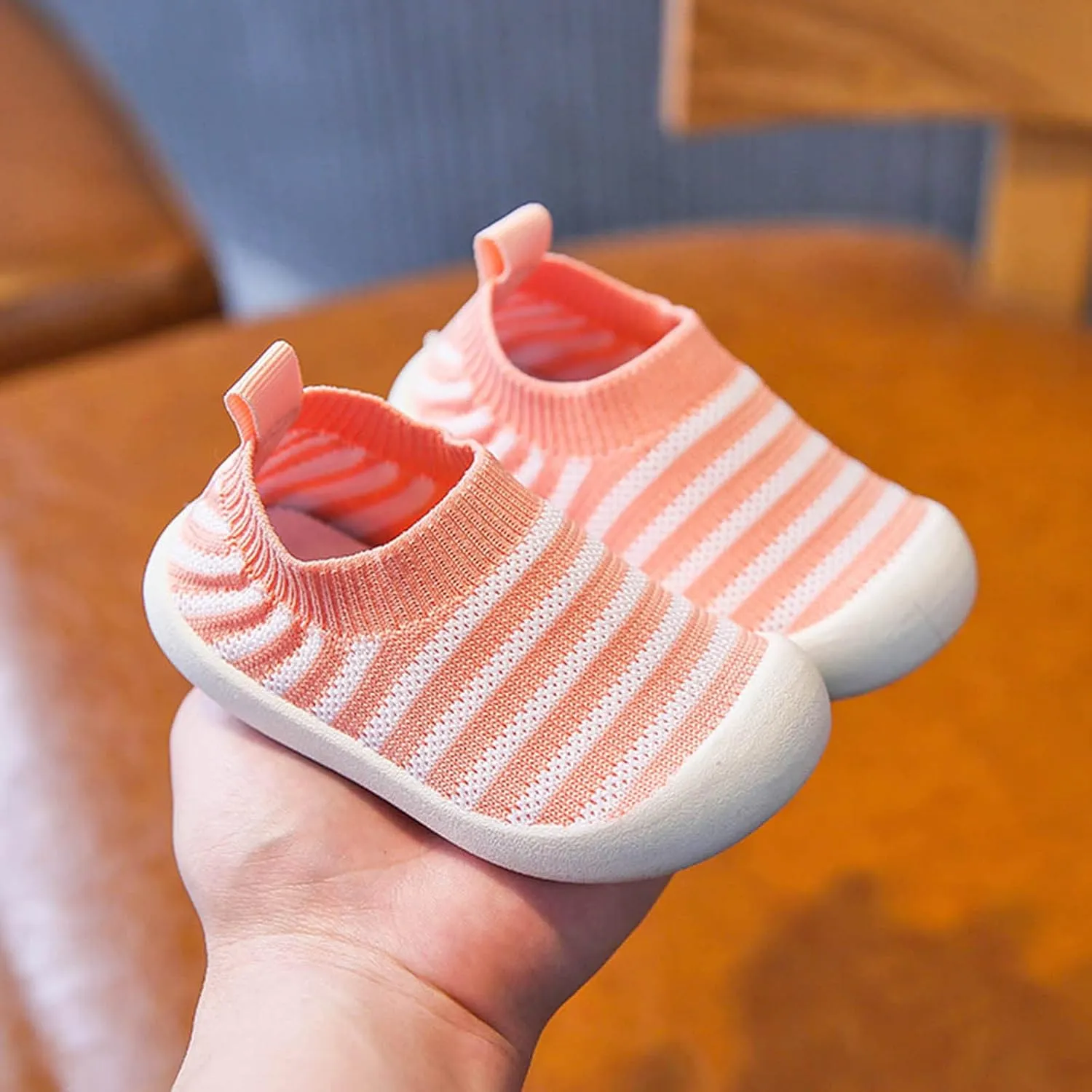 Baby Shoes Slip on Sock Shoes Infant Walking Shoes Non-Slip Breathable Toddler Sneakers Boys Girls Tennis Shoes