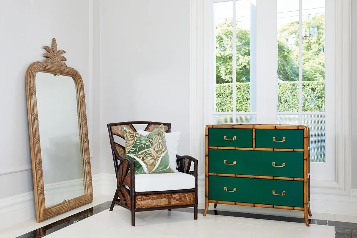 Bordeaux 4 Drawer Tallboy - Green