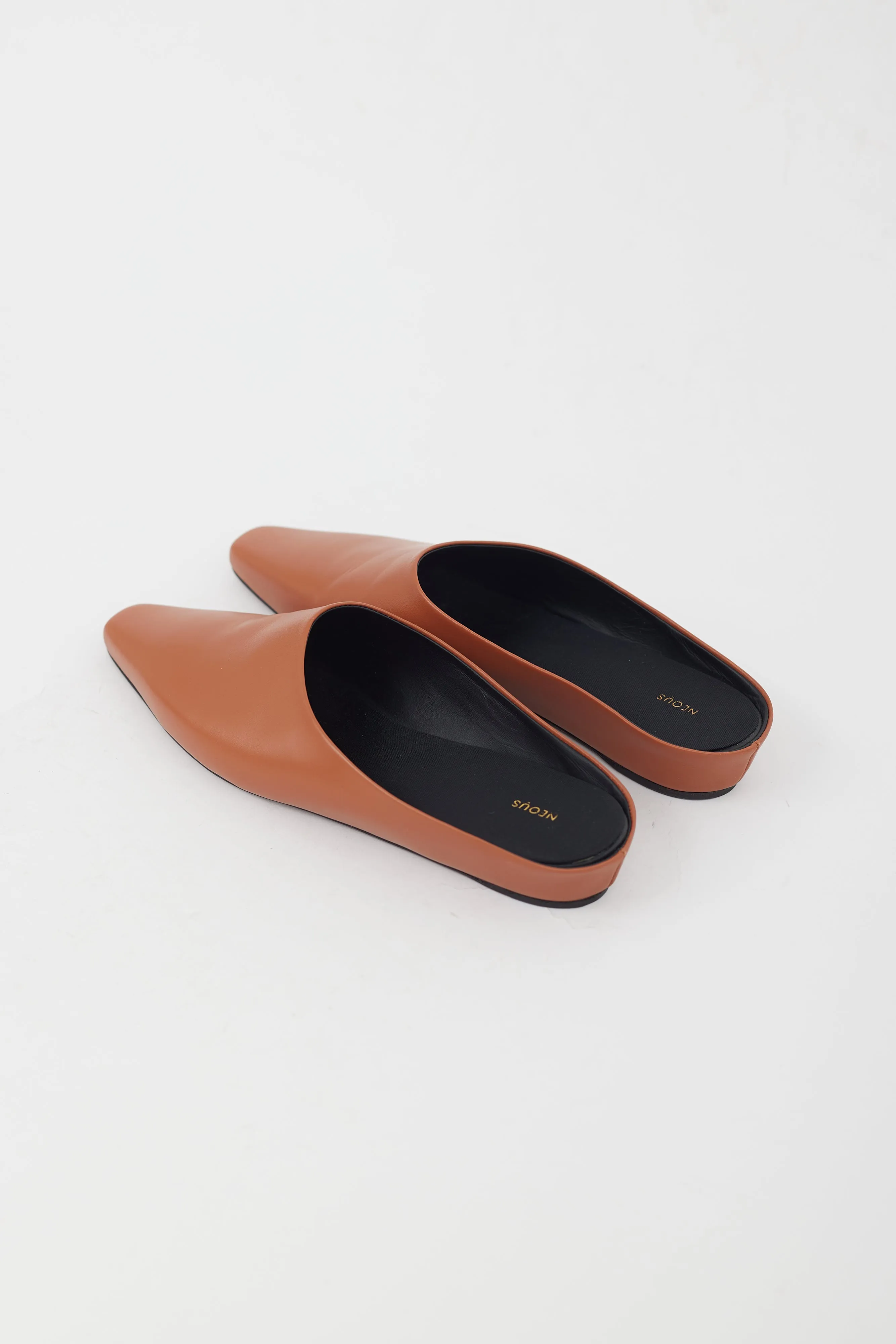 Brown Leather Mule