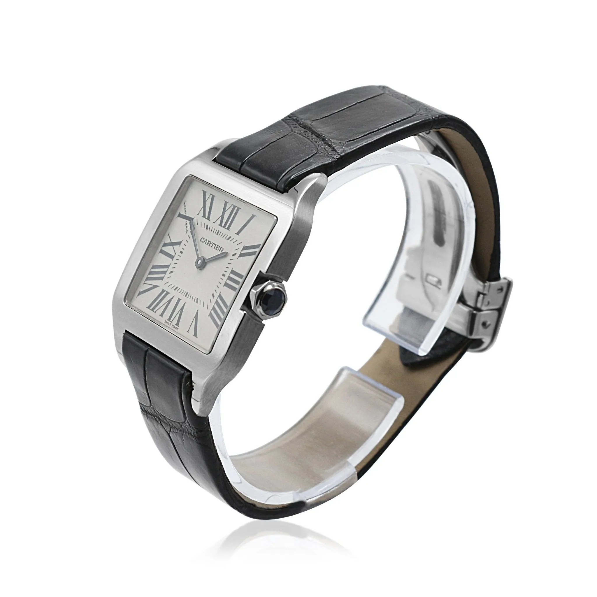 Cartier Santos Dumont 18ct White Gold Strap Watch