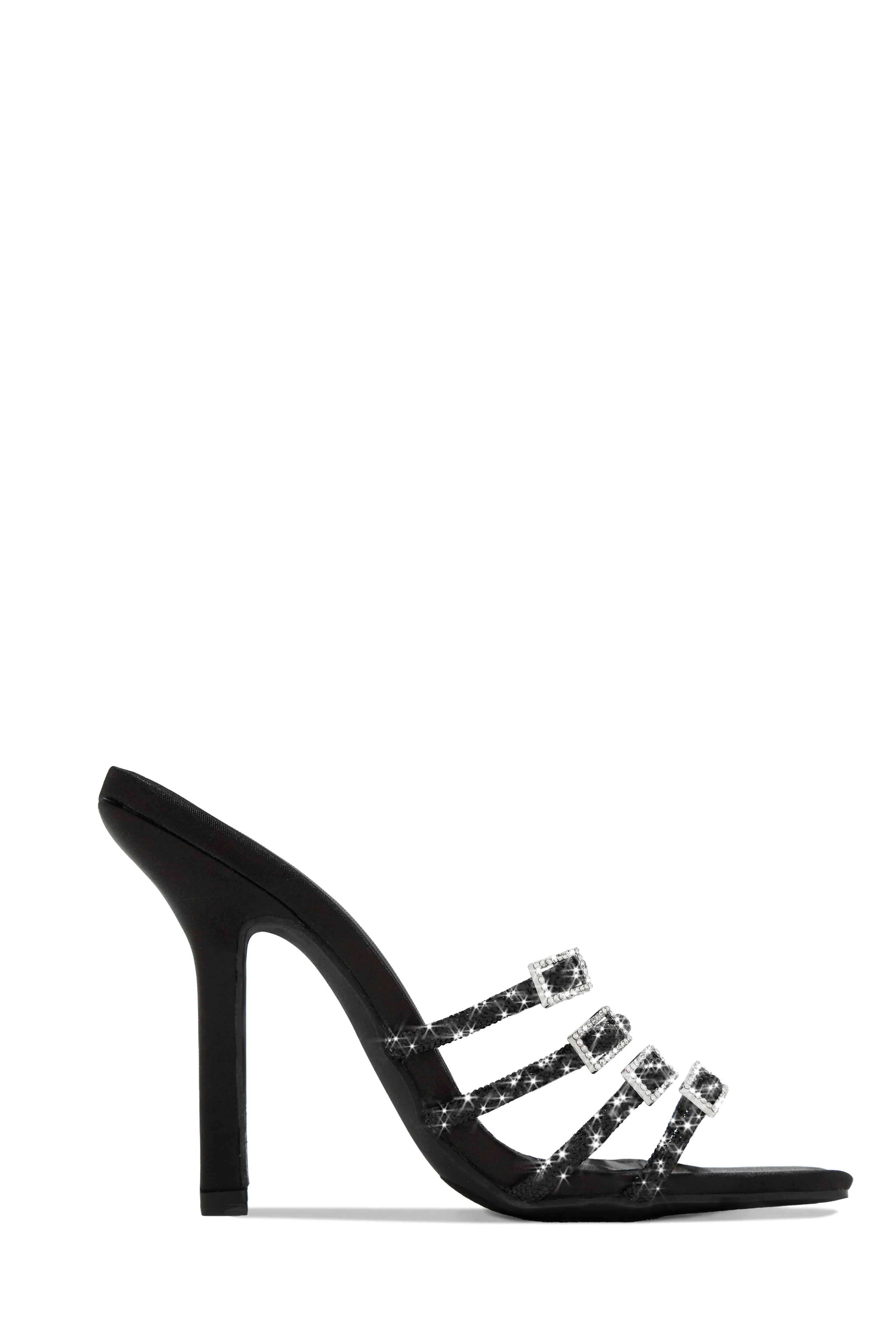 Champagne Taste Embellished High Heel Mules - Yellow