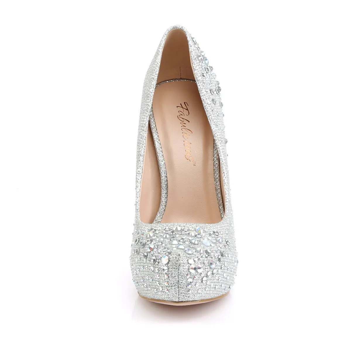 DESTINY-06R Fabulicious 5" Destiny Silver Glitter Sexy Shoes (High Heels)