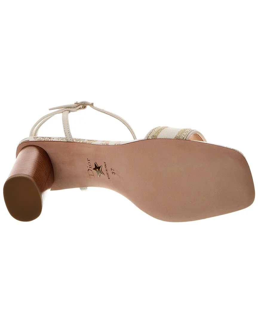 Dior DWay Canvas & Leather Sandal