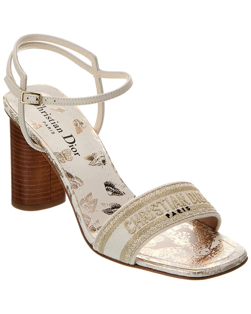 Dior DWay Canvas & Leather Sandal
