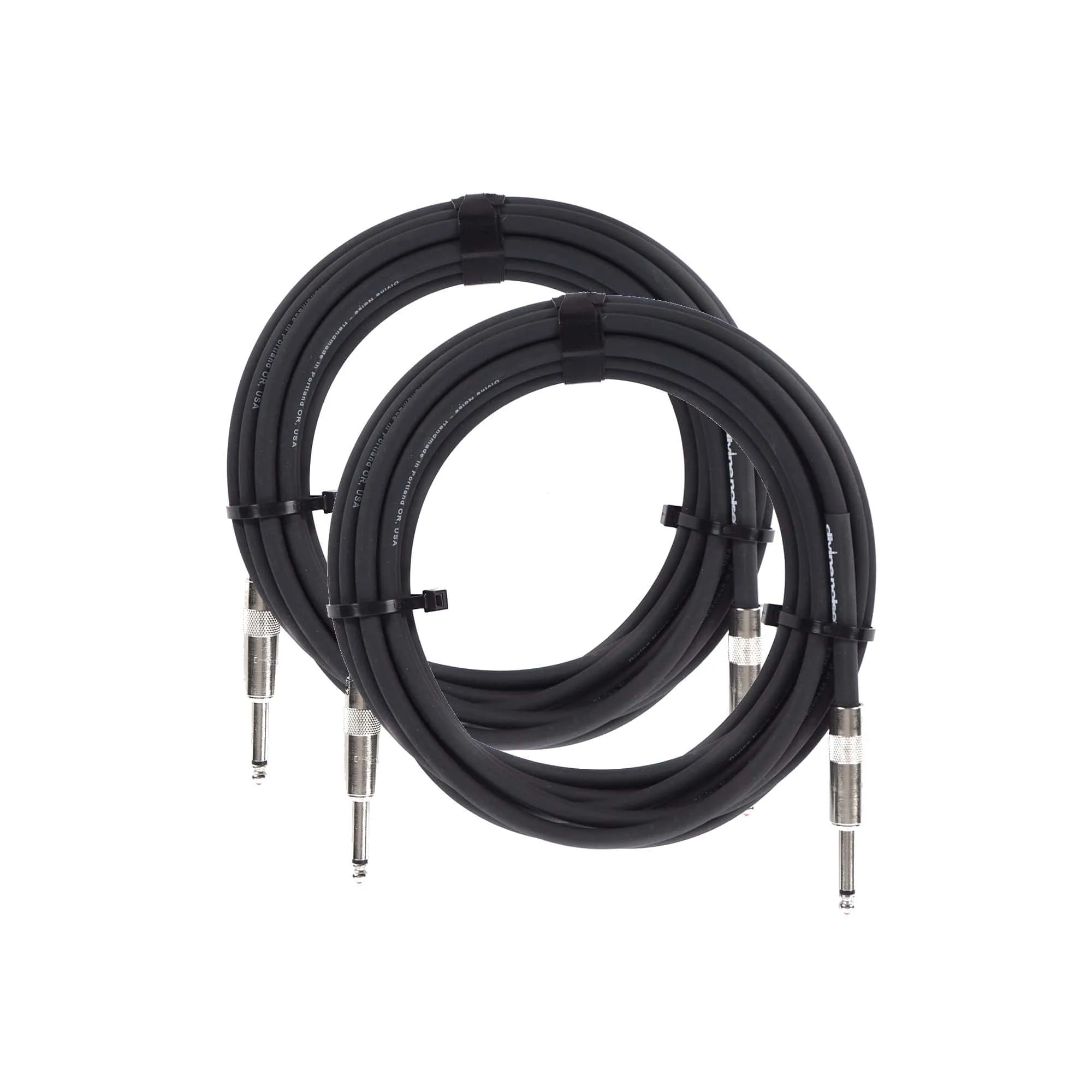 Divine Noise Straight Cable Black 20' Straight/Straight 2 Pack Bundle