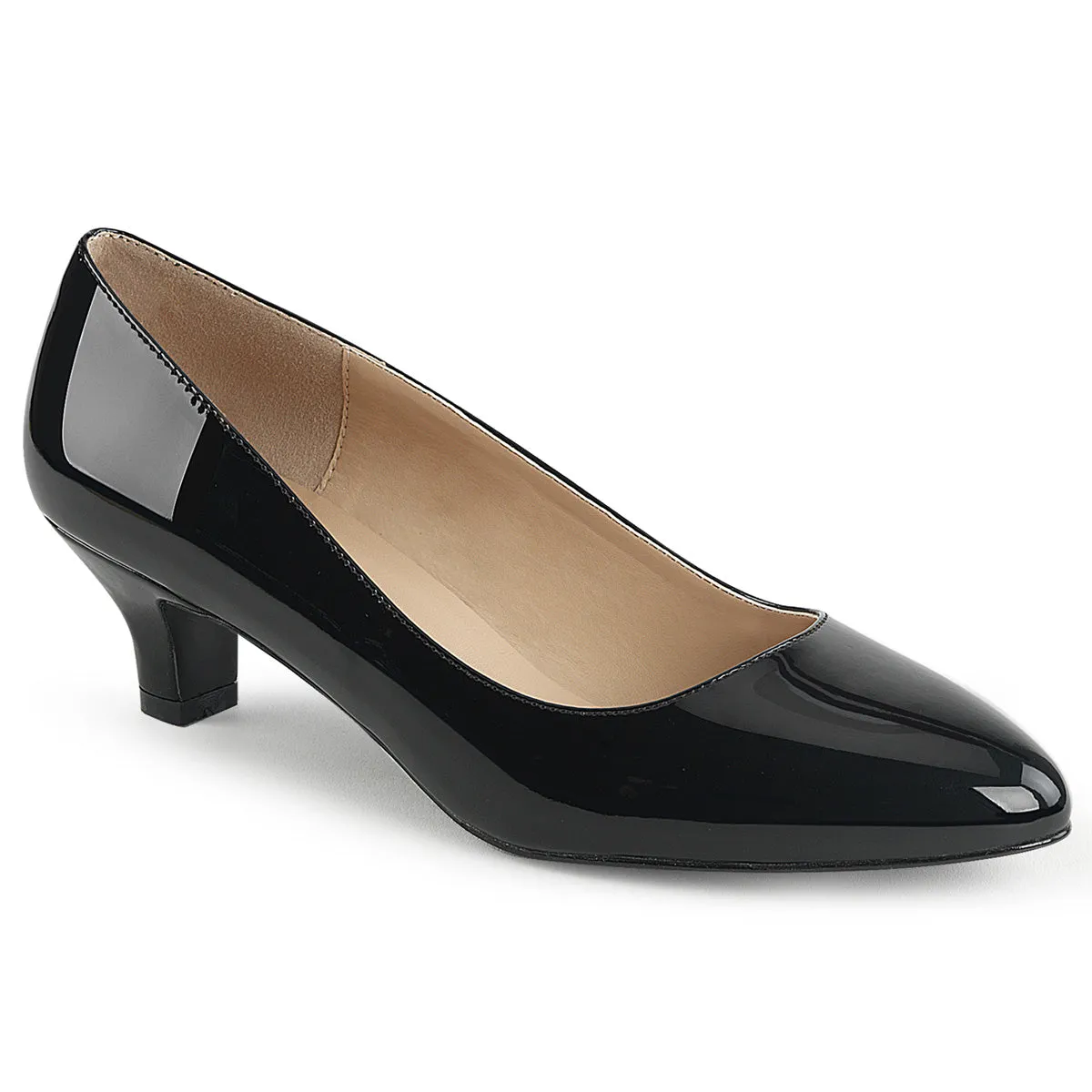FAB-420 Pleaser Pink Label Black Patent Sexy Single Soles (Fetish Footwear)