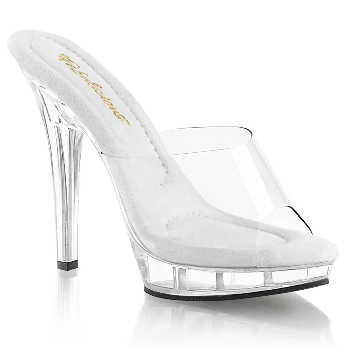 Fabulicious Lip 101 Womens 5 Inch Heel, Bikini Posing Competition Slip-On Mules