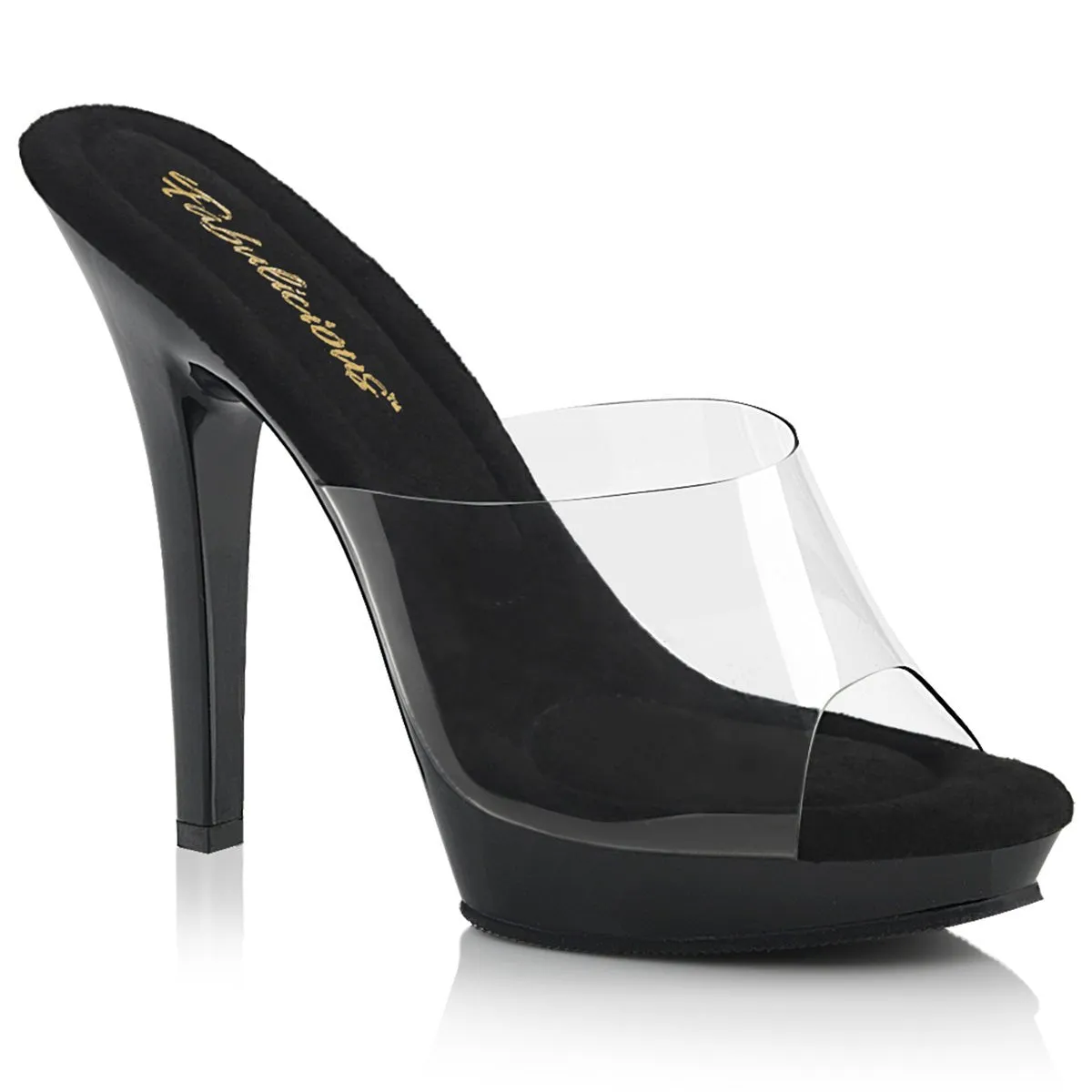 Fabulicious Lip 101 Womens 5 Inch Heel, Bikini Posing Competition Slip-On Mules