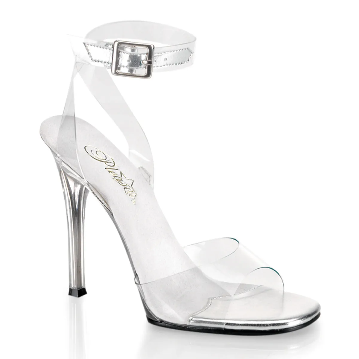 GALA-06 Fabulicious 4.5 Inch Heel Clear Perspex Posing Comp Heels