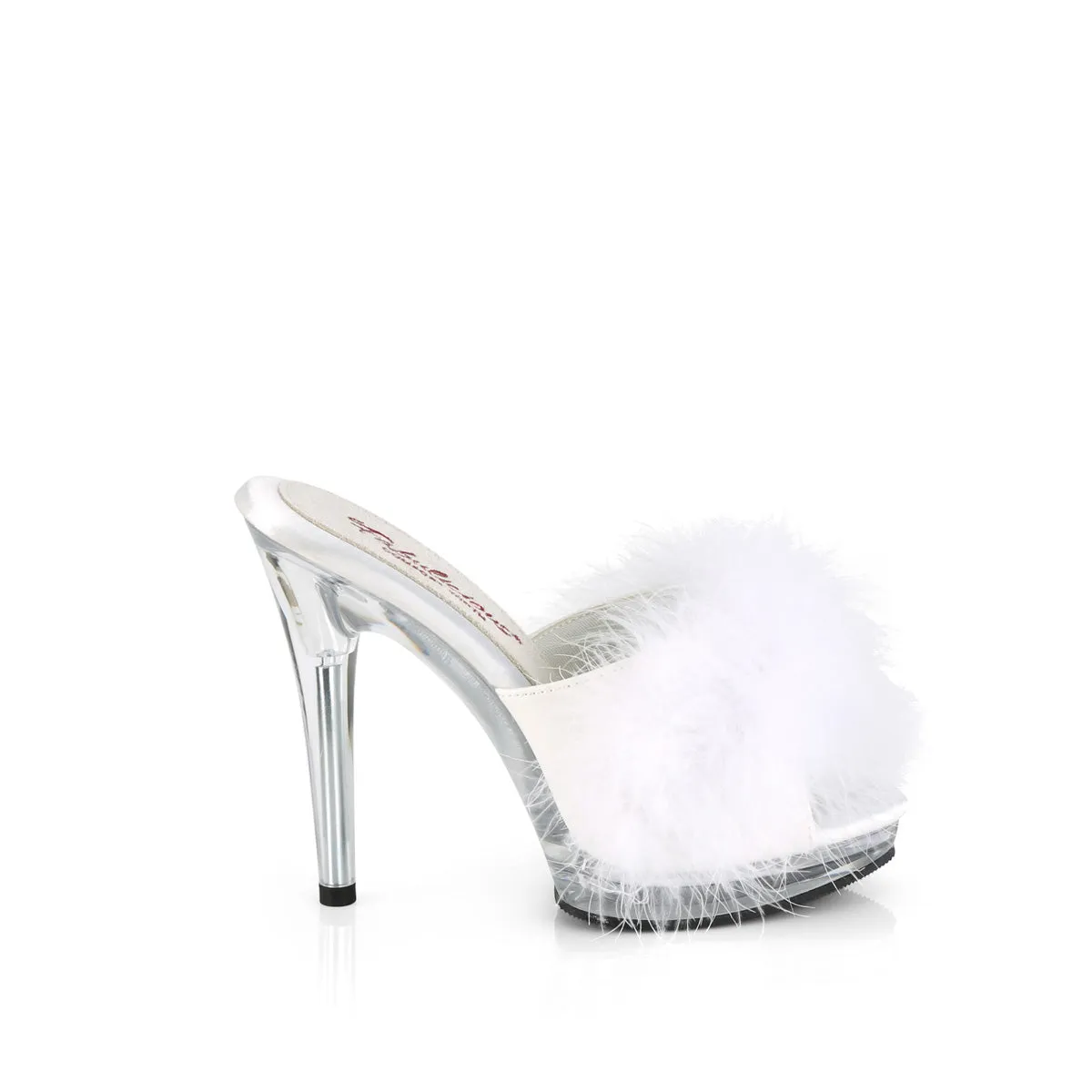 GLORY-501F-8 Fabulicious 5" Glory White Faux Leather Sexy Shoes (High Heels)