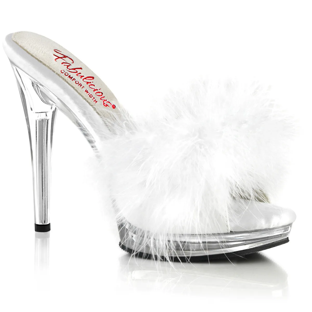 GLORY-501F-8 Fabulicious 5" Glory White Faux Leather Sexy Shoes (High Heels)