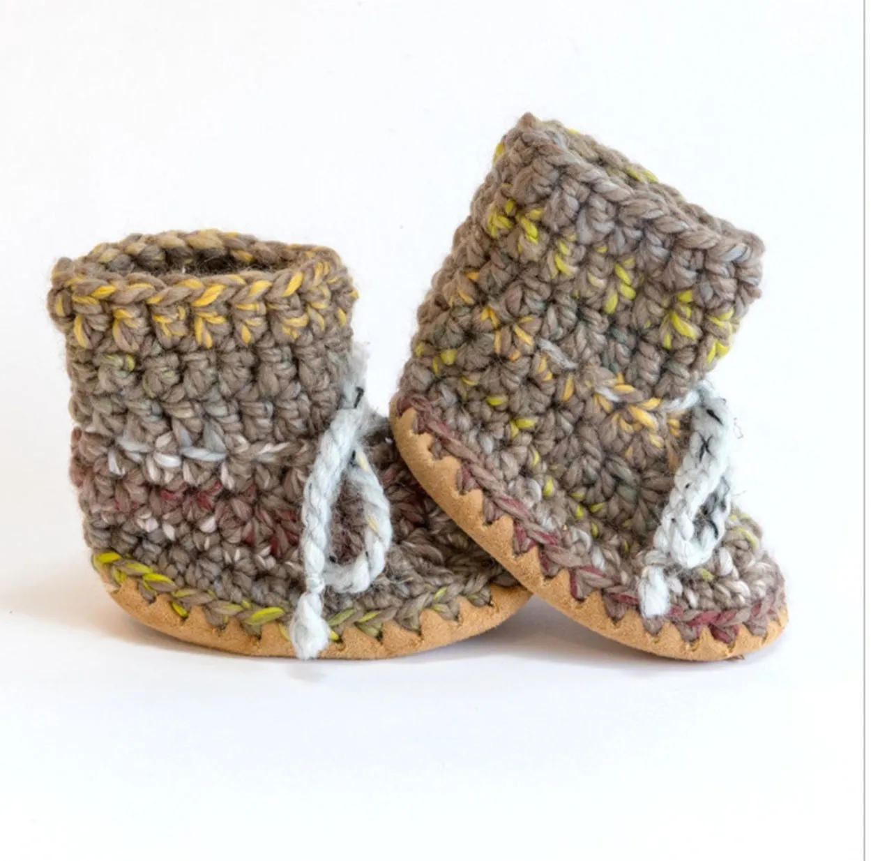 Huddy Buddies Narwal Knitted Baby Shoes: Size 0M to 2Y