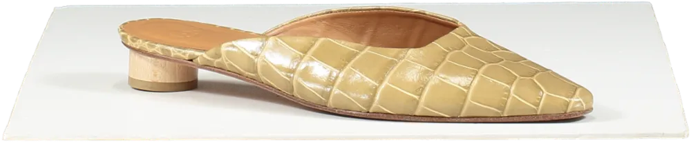 LoQ Brown Carmen Crocodile Effect Mules UK 6 EU 39 
