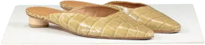 LoQ Brown Carmen Crocodile Effect Mules UK 6 EU 39 