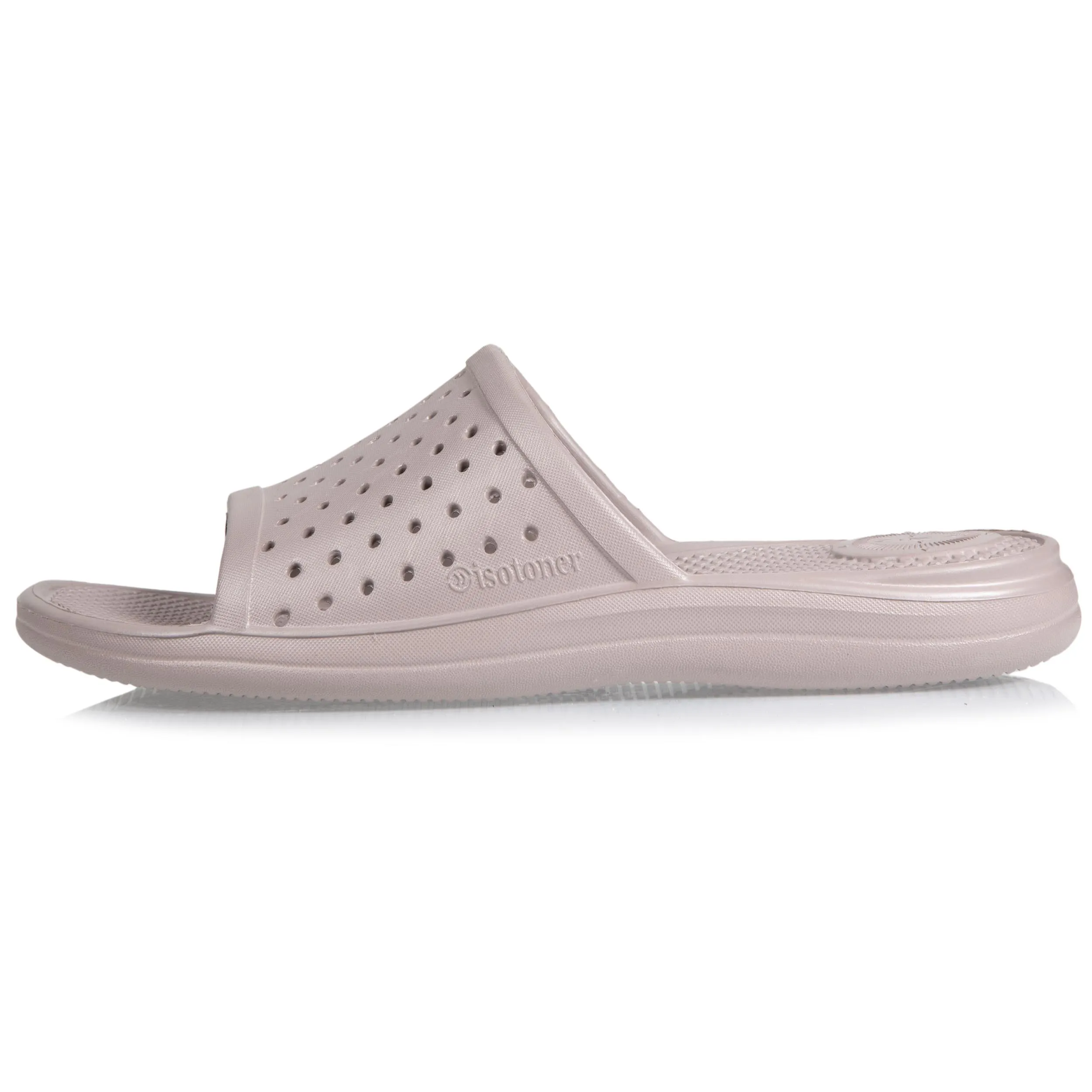 Mules claquettes Femme ajourées Taupe