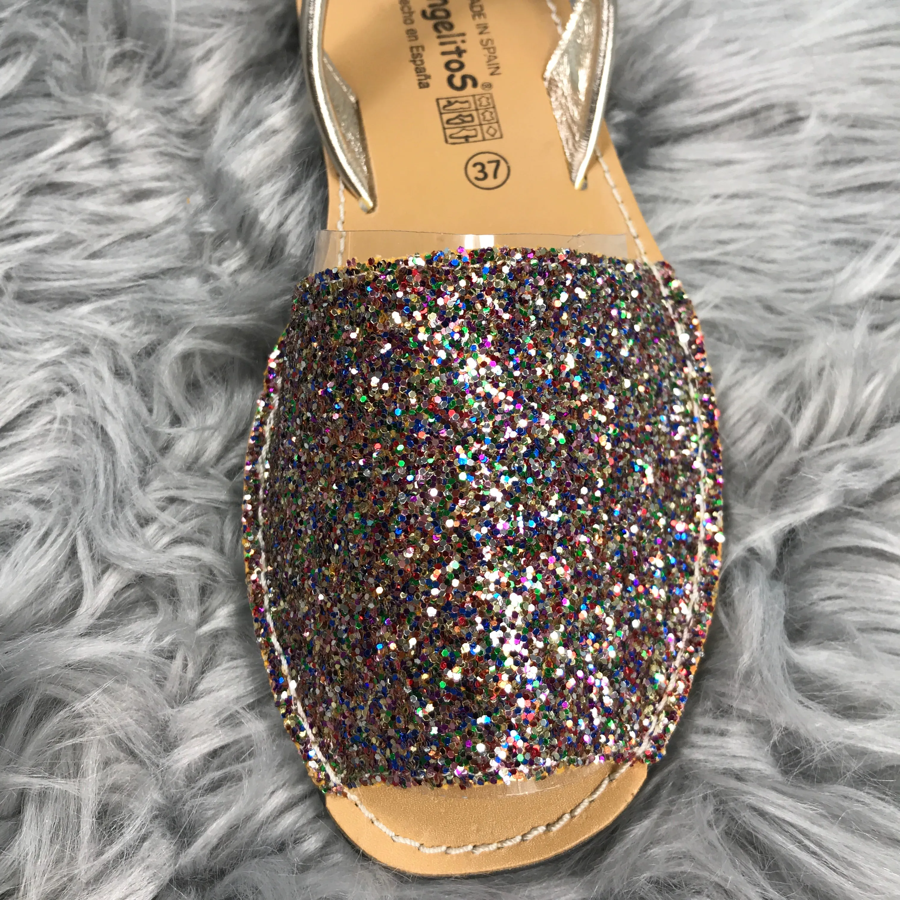 Multi Glitter Spanish Slingback Sandals