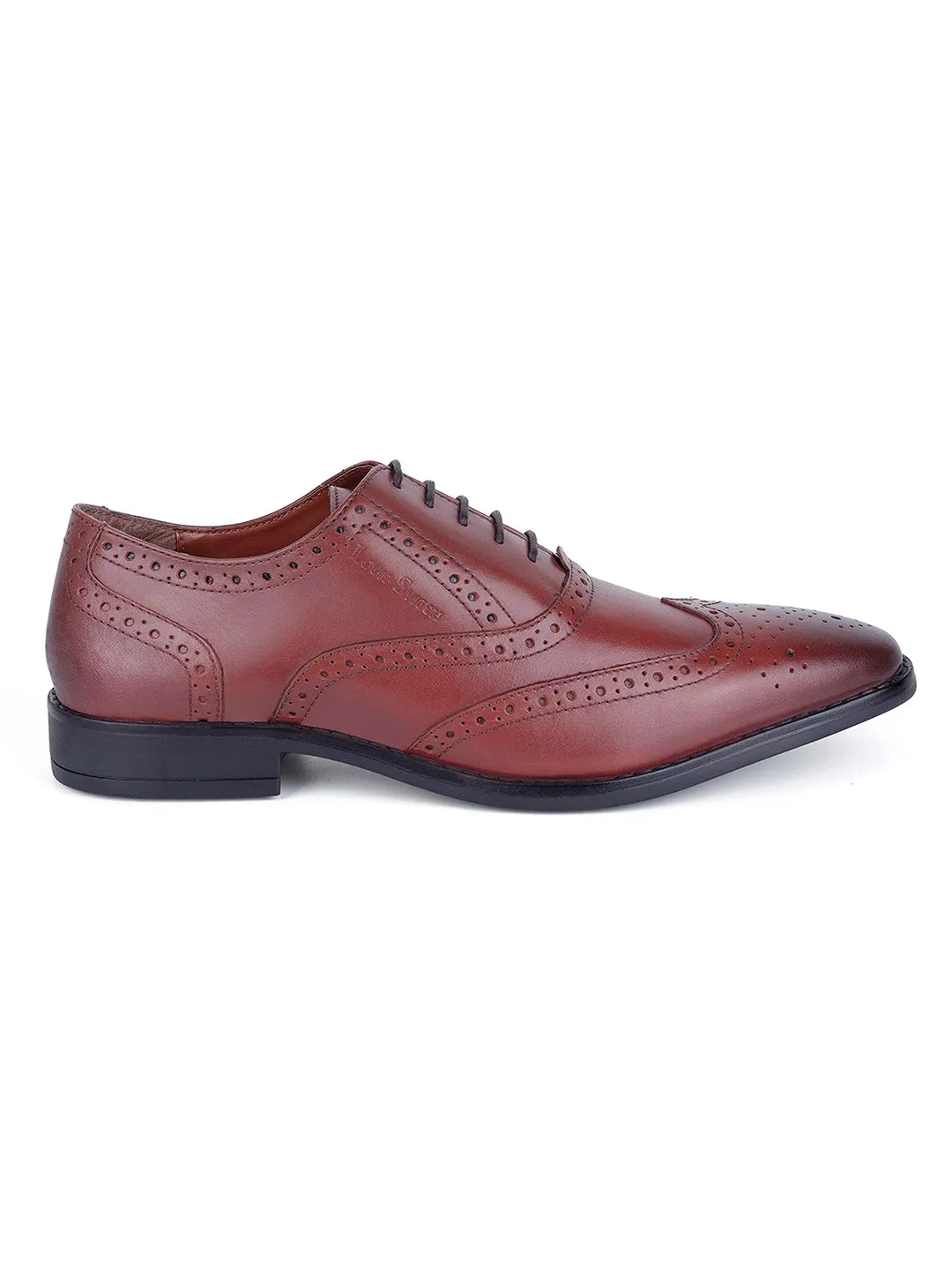 Rosewood Egyptian Crust Leather Wingtip Brogue Shoes