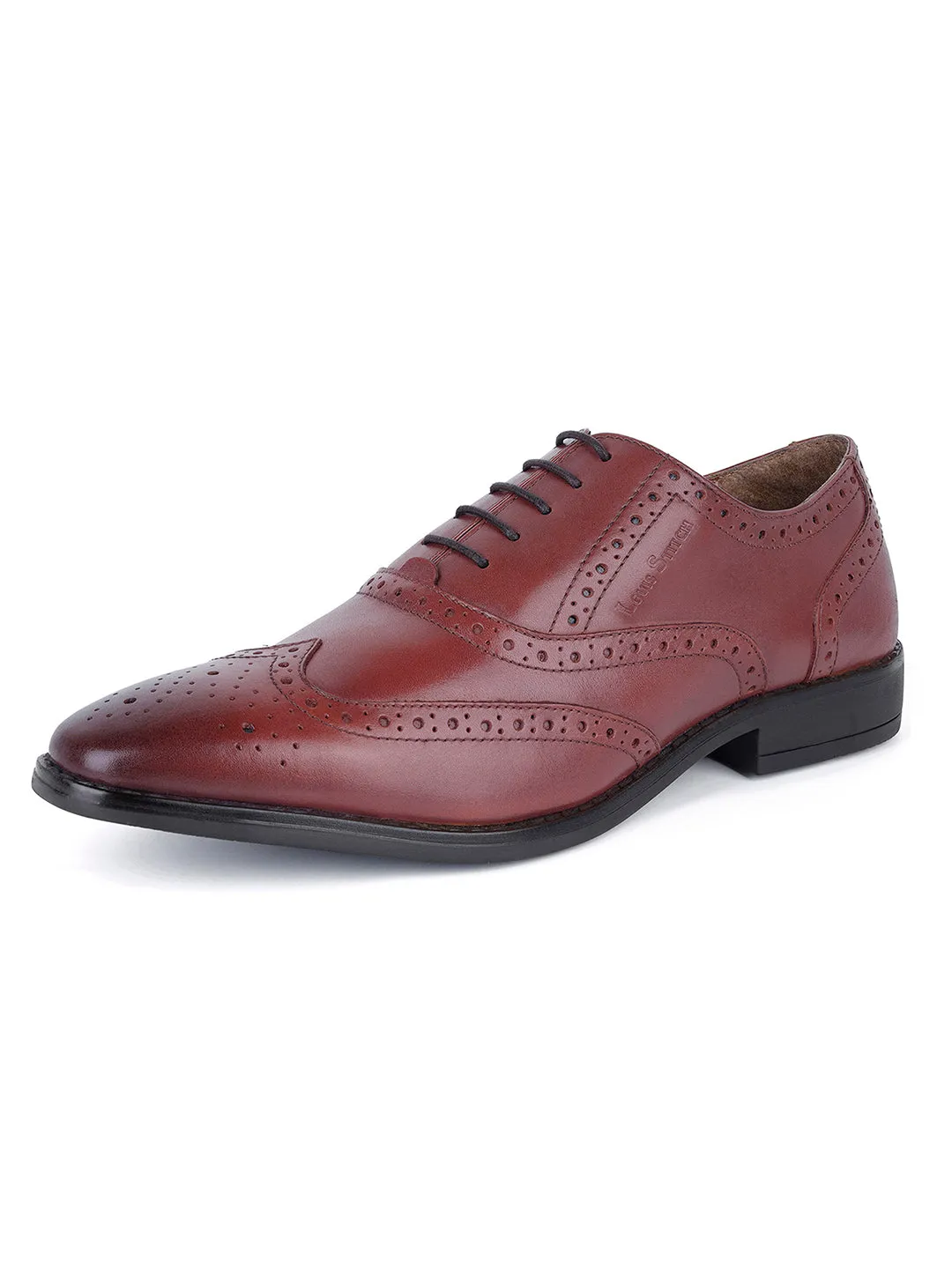 Rosewood Egyptian Crust Leather Wingtip Brogue Shoes