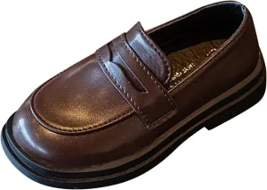 Toddler Girls Dress Shoes Little Girls Loafers School Uniform Mary Jane Flats for Girls Thick Sole Girls Slip on Shoes