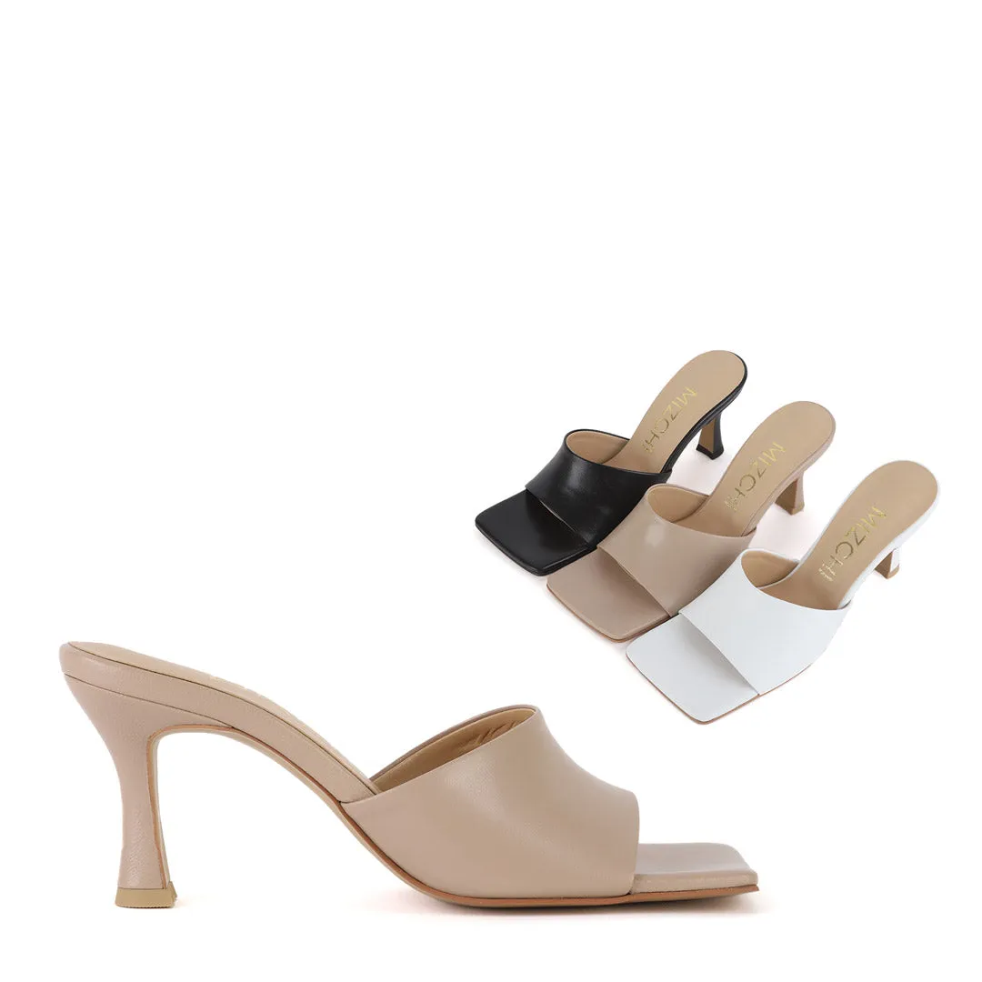 *UK size 13 - ESTOI - black, 8cm heels