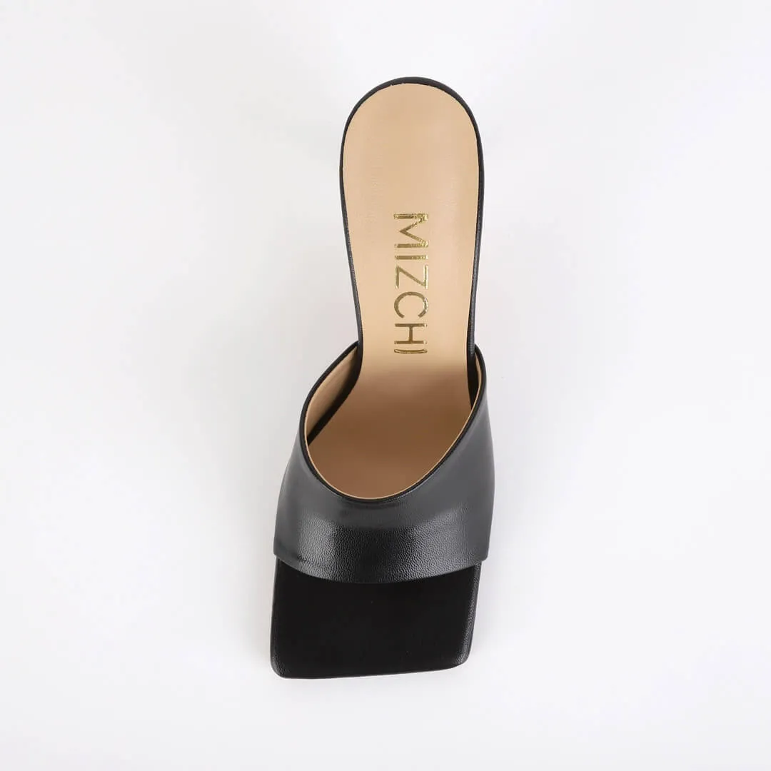 *UK size 13 - ESTOI - black, 8cm heels