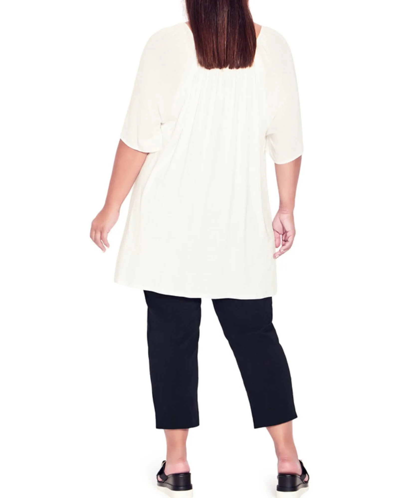 Zuri Cropped Pull On Pant | Black